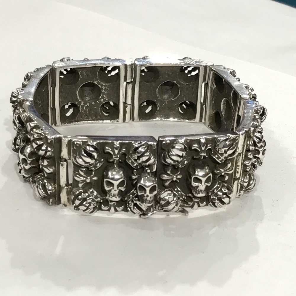 925 sterling silver skull bracelet